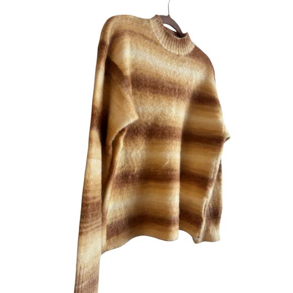 ACNE STUDIOS Ombre Stripe Mohair Wool Sweater Sand Beige NWOT Size XS - Picture 4 of 6